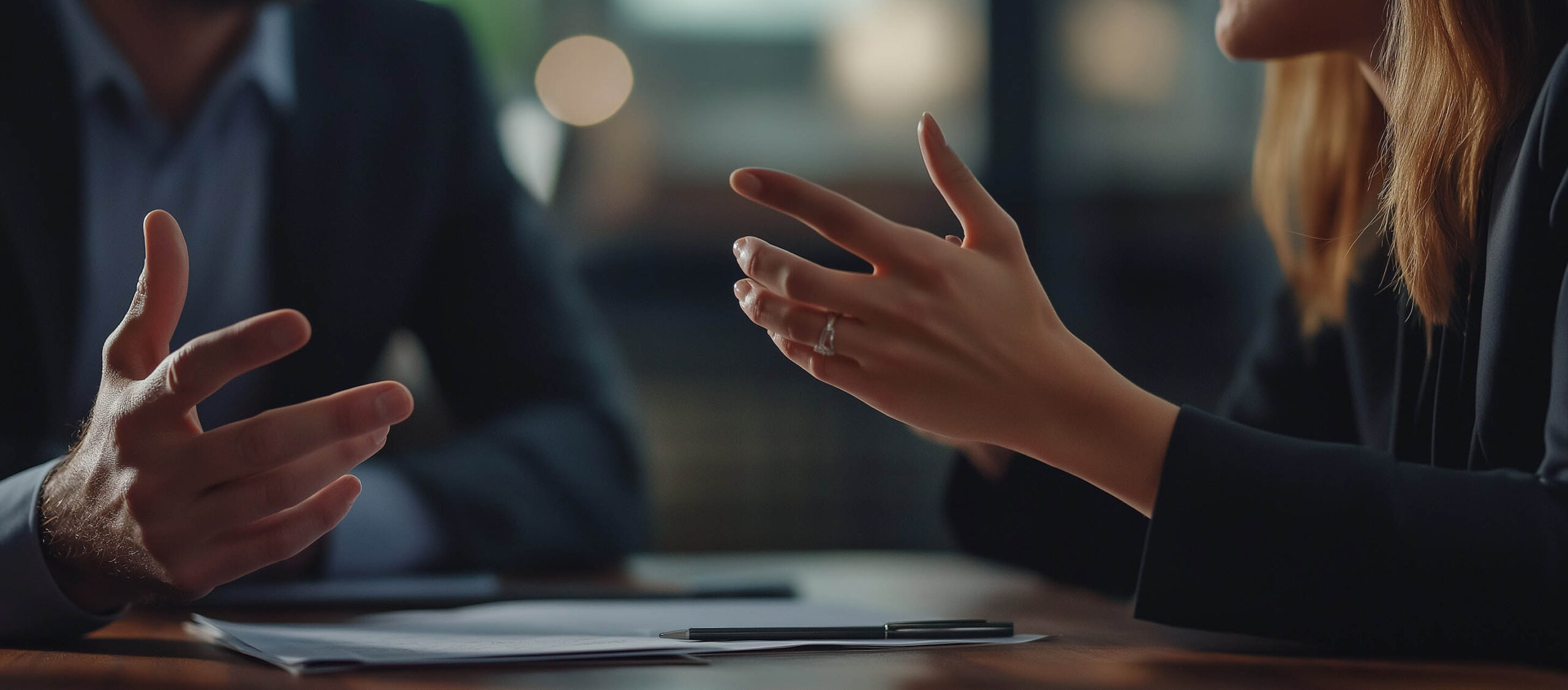 An illustration of a conflict mediation concept, depicting a pro